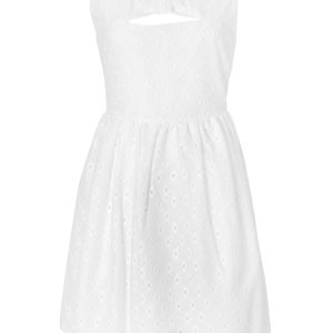 Φόρεμα μπροντερύ λευκό