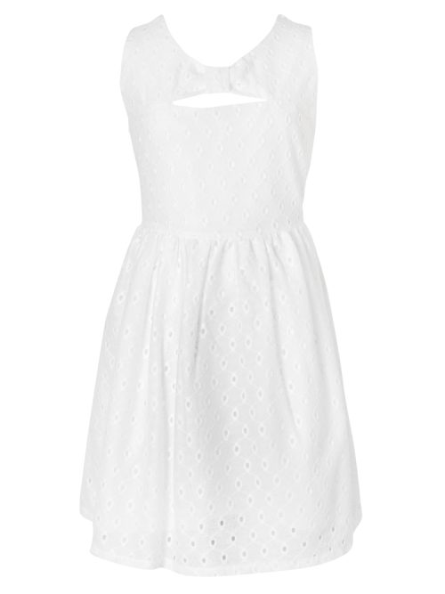 White brocade dress