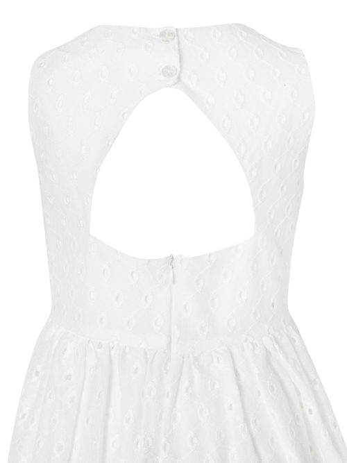 White brocade dress