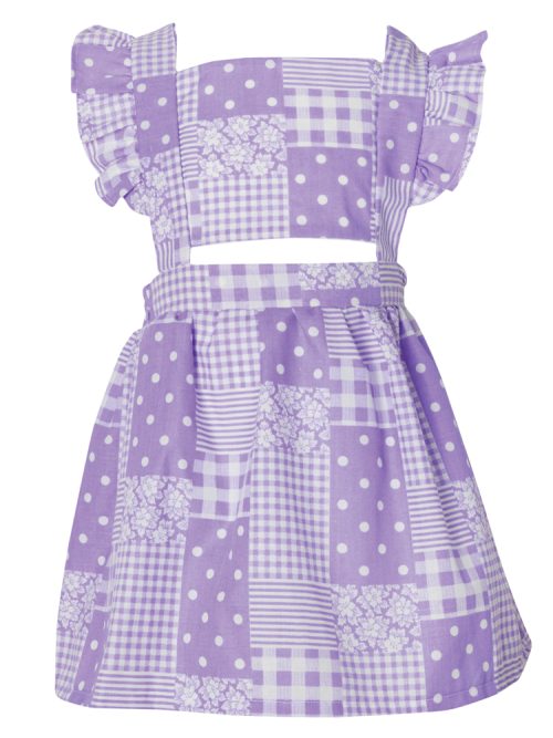 Baby dress purple criss-cross