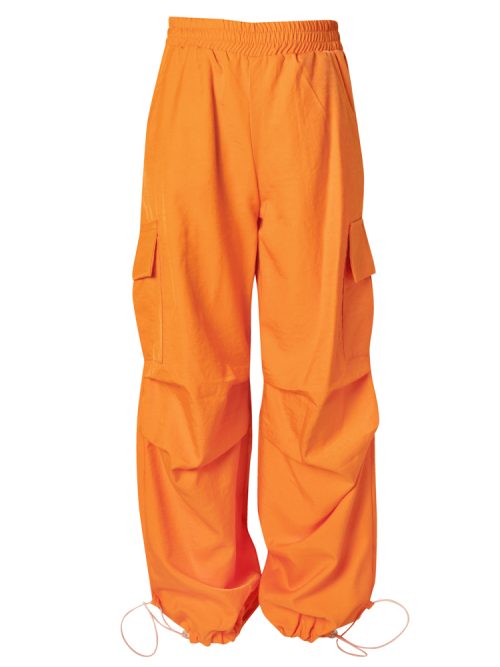 Orange girls' cargo pants