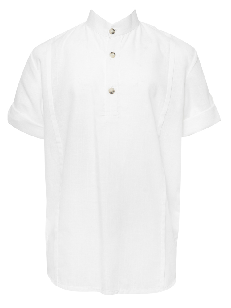 White short-sleeved shirt for boys