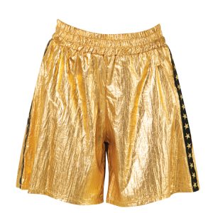 Girls' loose gold shorts