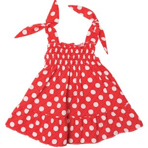 Baby red polka dot dress